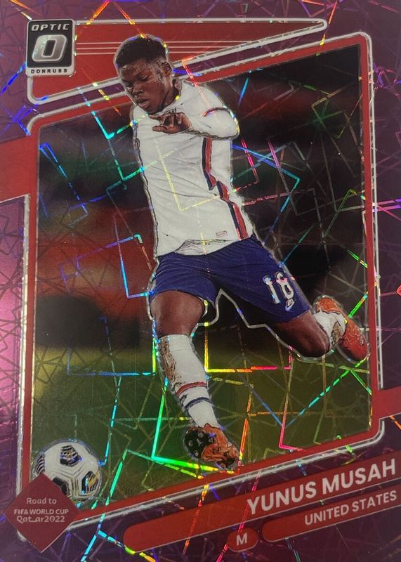 Yunus Musah 2021 Donruss #161 Optic - Purple Velocity /99 RAW