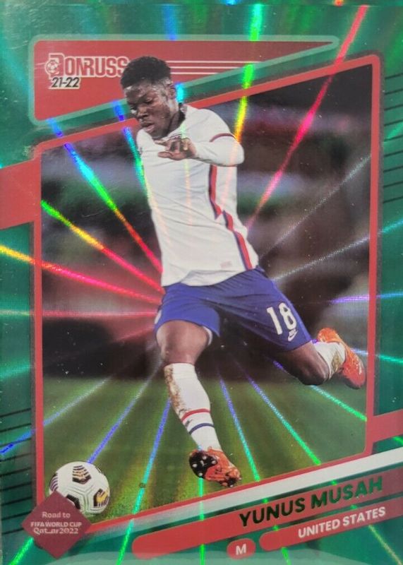 Yunus Musah 2021 Donruss #161 Holo Green Laser RAW