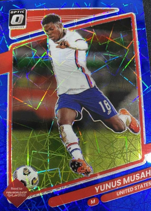 Yunus Musah 2021 Donruss #161 Optic - Blue Velocity RAW