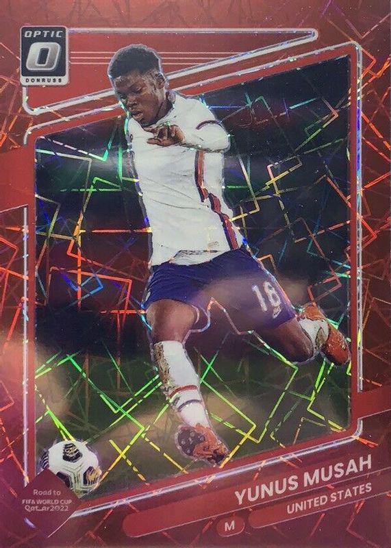 Yunus Musah 2021 Donruss #161 Optic - Red Velocity RAW