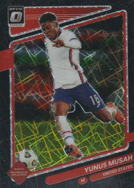 Yunus Musah 2021 Donruss #161 Optic - Black Velocity /25 RAW