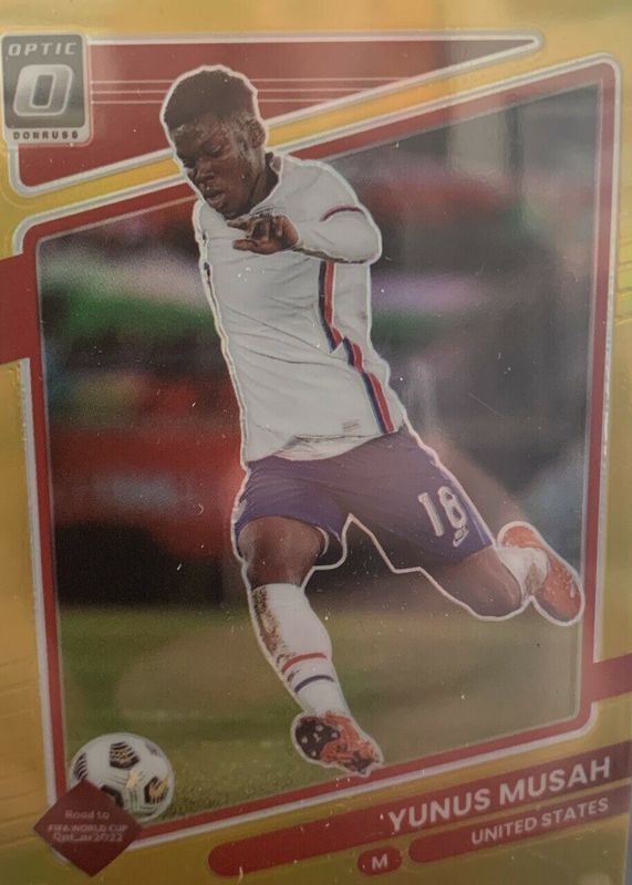 Yunus Musah 2021 Donruss #161 Optic - Gold /10 RAW