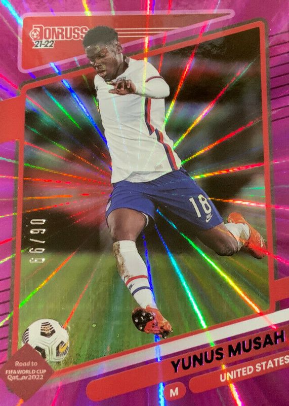 Yunus Musah 2021 Donruss #161 Holo Purple Laser /99 RAW