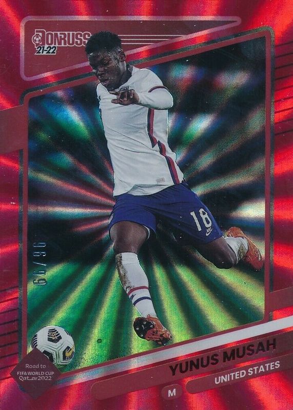 Yunus Musah 2021 Donruss #161 Holo Red Laser /99 RAW