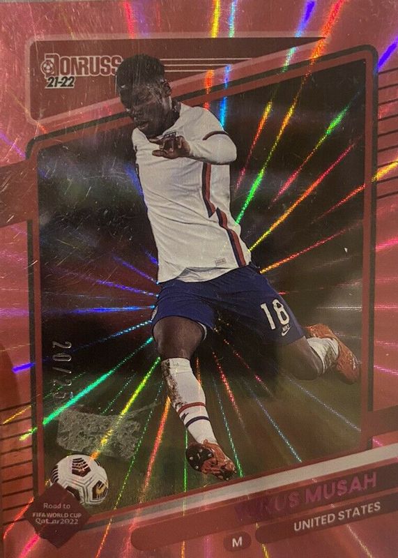 Yunus Musah 2021 Donruss #161 Holo Pink Laser /25 RAW