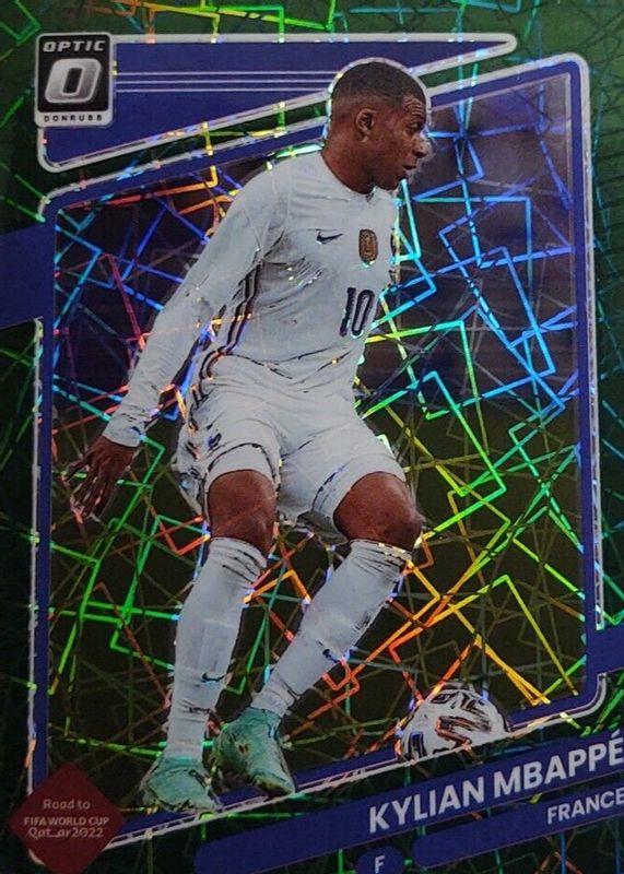 Kylian Mbappe 2021 Donruss #60 Optic - Green Velocity PSA 10