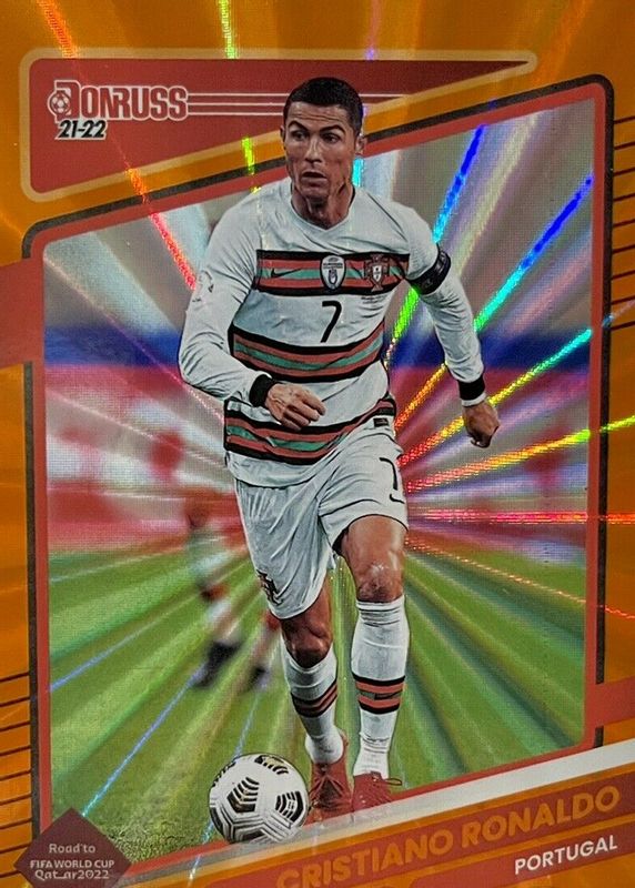 Cristiano Ronaldo 2021 Donruss #116 Holo Orange Laser SGC 9.5