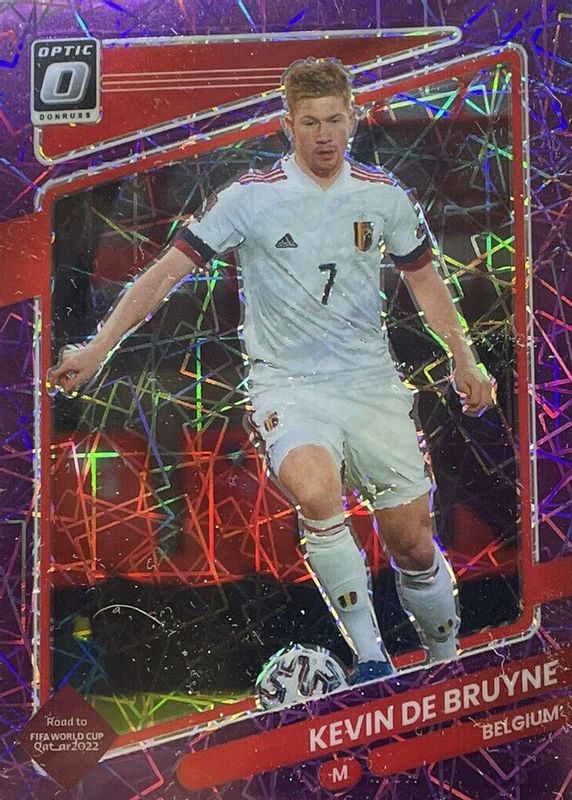 Kevin De Bruyne 2021 Donruss #11 Optic - Purple Velocity /99 RAW