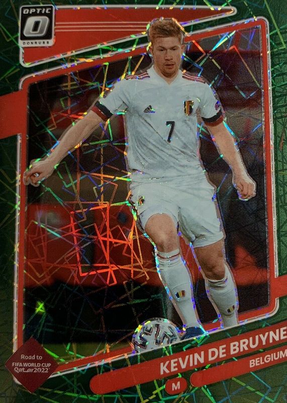 Kevin De Bruyne 2021 Donruss #11 Optic - Green Velocity RAW