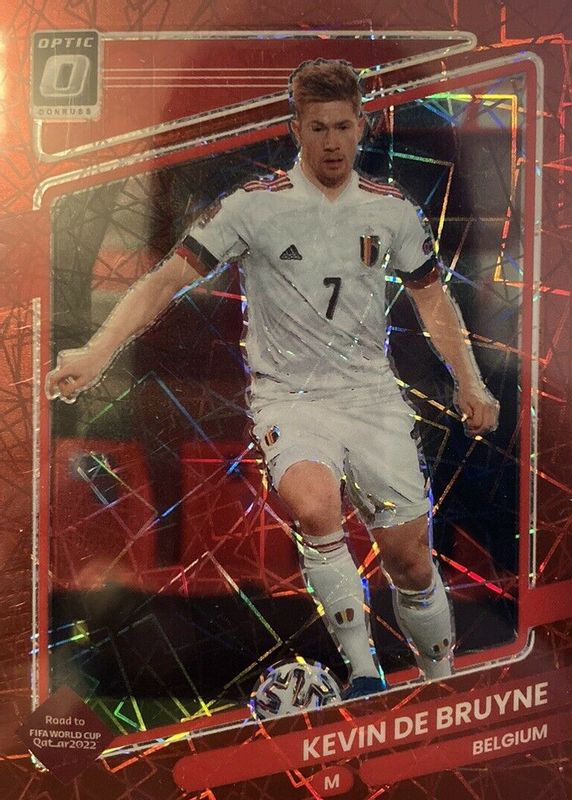 Kevin De Bruyne 2021 Donruss #11 Optic - Red Velocity RAW