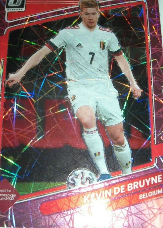 Kevin De Bruyne 2021 Donruss #11 Optic - Pink Velocity /25 RAW