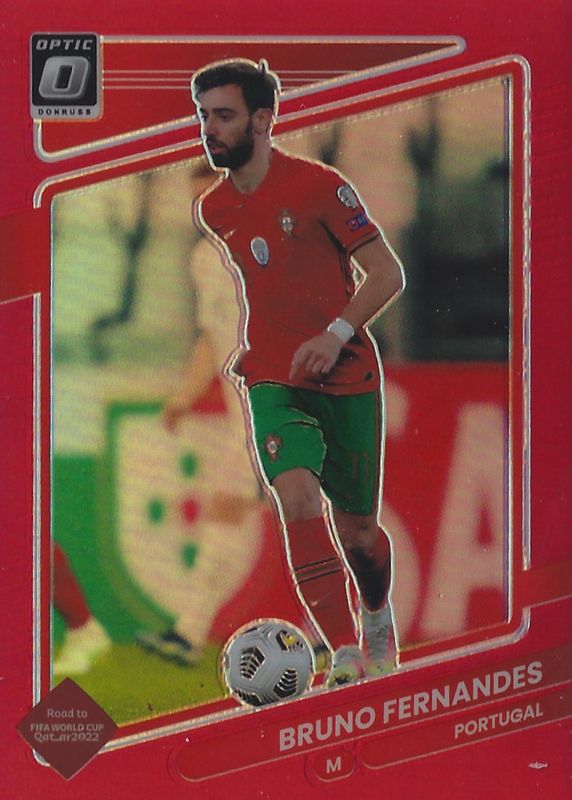 Bruno Fernandes 2021 Donruss #118 Optic - Red /149 RAW