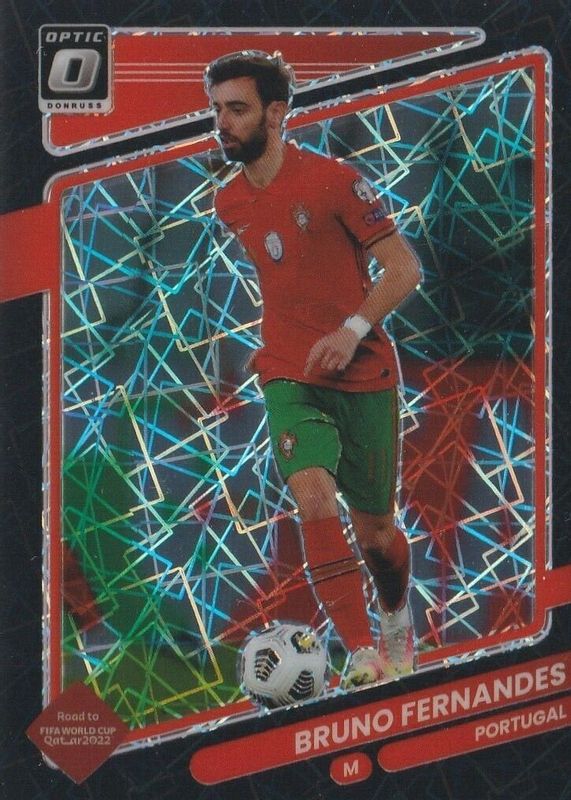 Bruno Fernandes 2021 Donruss #118 Optic - Black Velocity /25 RAW