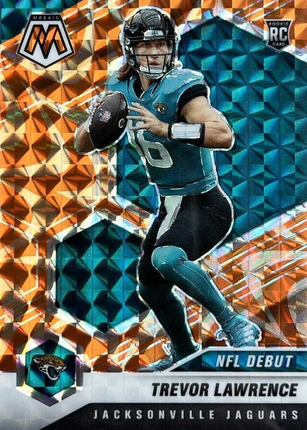 Trevor Lawrence 2021 Mosaic #241 NFL Debut - Reactive Orange Price
