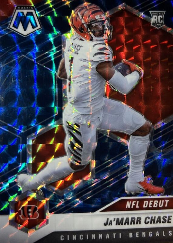 Ja'Marr Chase 2021 Mosaic #247 NFL Debut - Genesis /(SSP) Rookie RAW