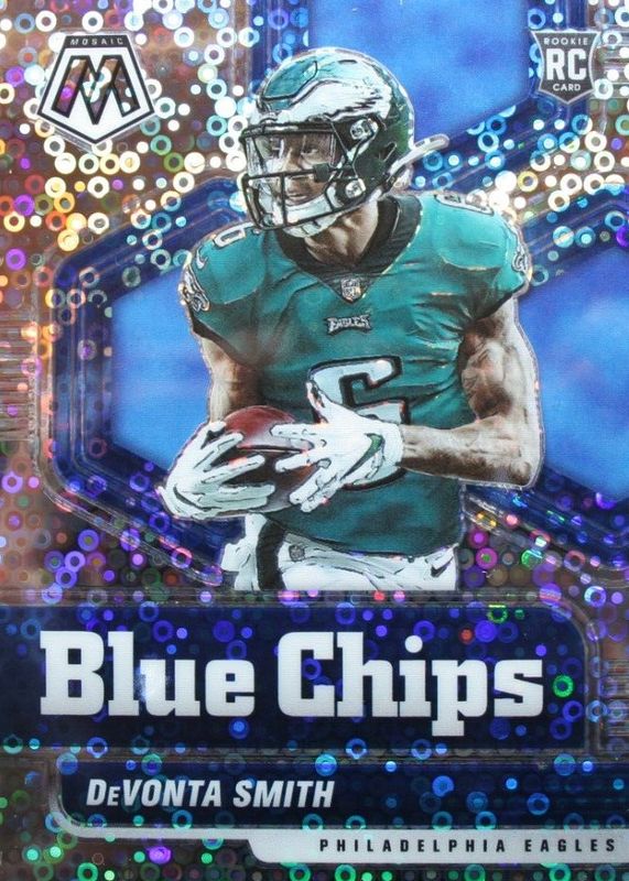 DeVonta Smith 2021 Mosaic #6 Blue Chips - No Huddle Rookie PSA 10