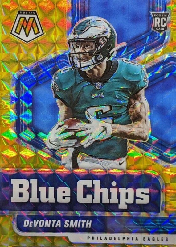 DeVonta Smith 2021 Mosaic #6 Blue Chips - Gold /10 Rookie BGS 9.5