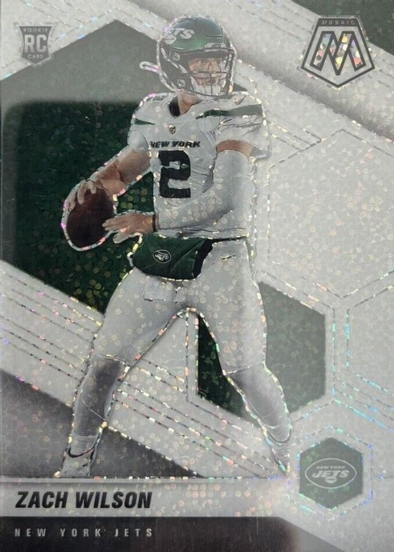 Zach Wilson 2021 Mosaic #302 White Sparkle /(SSP) Rookie RAW