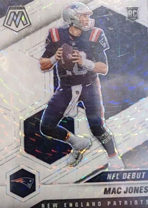 Mac Jones 2021 Mosaic #245 NFL Debut - White /25 Price Guide