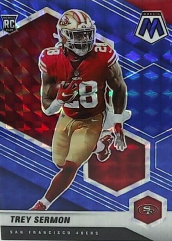 Trey Sermon 2021 Mosaic #324 Blue /99 Rookie RAW