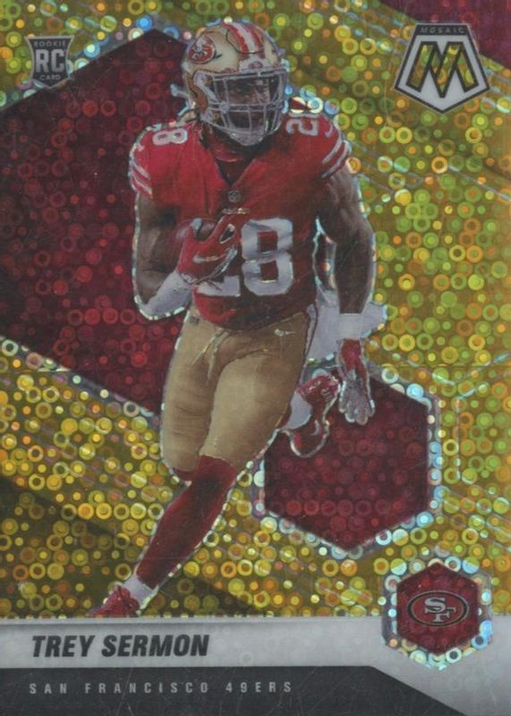 Trey Sermon 2021 Mosaic #324 No Huddle Gold /10 Rookie BGS 9.5