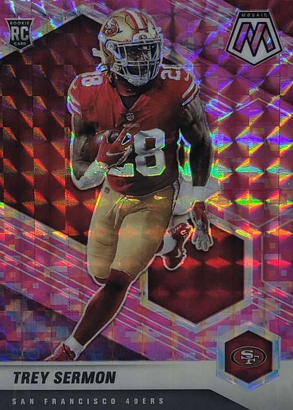 Trey Sermon 2021 Mosaic #324 Pink Camo Rookie PSA 9