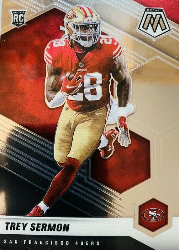 Trey Sermon 2021 Mosaic #324 Base Rookie SGC 10