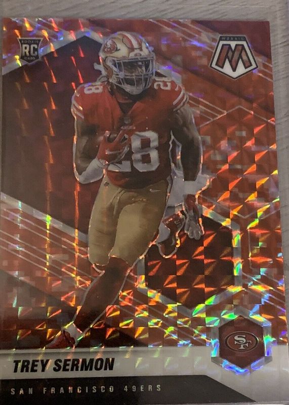 Trey Sermon 2021 Mosaic #324 Red Camo Rookie BGS 9.5