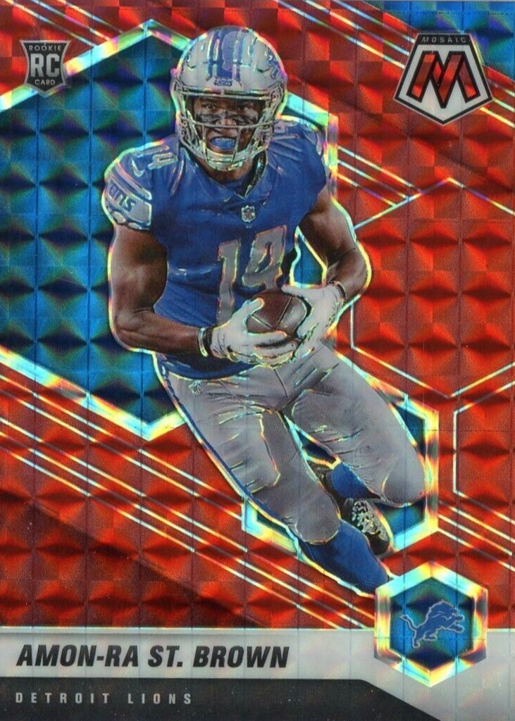 【超稀少】Pete Brown & Piblokto! / プロモ赤盤 Amon-Ra St. Brown 2021 Mosaic #328 Red Price Guide - Sports Card