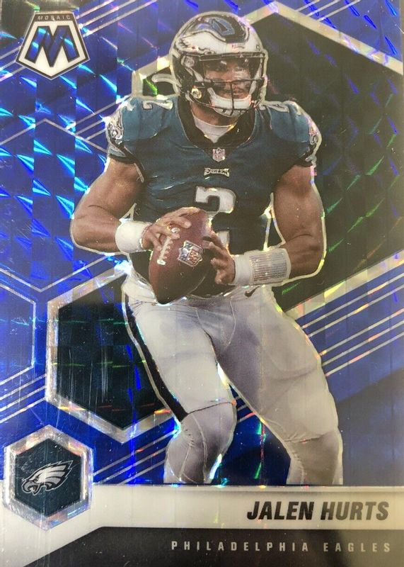 Jalen Hurts 2021 Mosaic #160 Blue /99 PSA 10