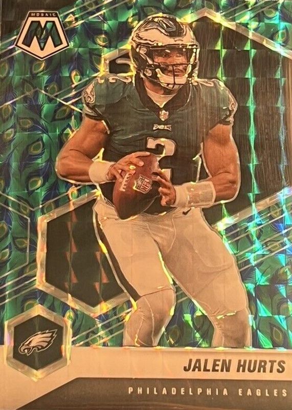 Jalen Hurts 2021 Mosaic #160 Choice Peacock /(SSP) PSA 9