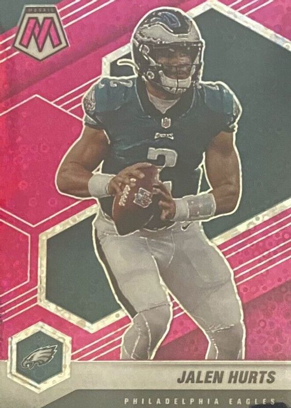 Jalen Hurts 2021 Mosaic #160 No Huddle Pink /20 SGC 10