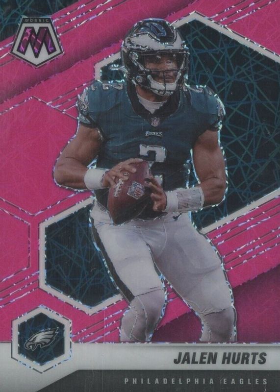 Jalen Hurts 2021 Mosaic #160 Pink Fluorescent /10 SGC 10