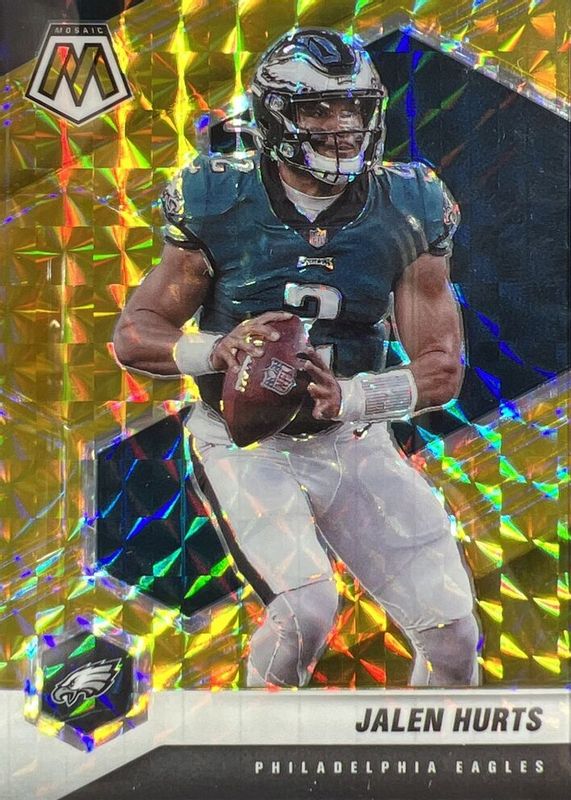 Jalen Hurts 2021 Mosaic #160 Gold /10 PSA 9