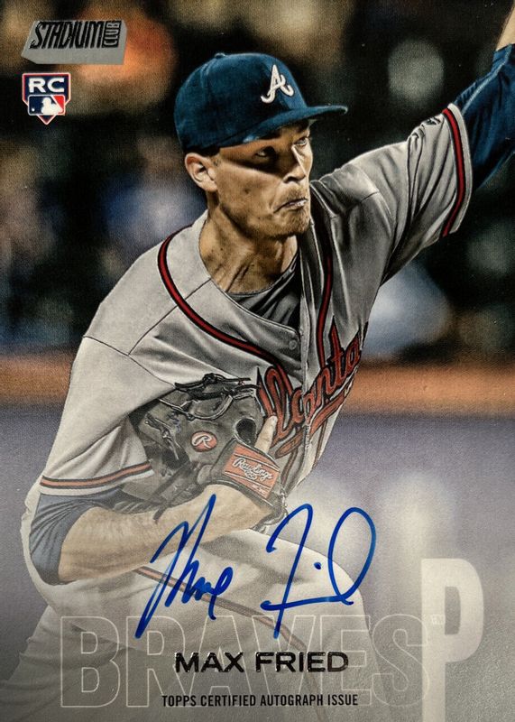 Max Fried 2018 Stadium Club #SCA-MFR Autographs Rookie RAW