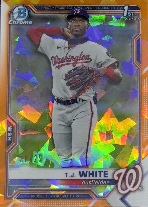 TJ White 2021 Bowman Draft Sapphire Edition Chrome - Orange #BDC