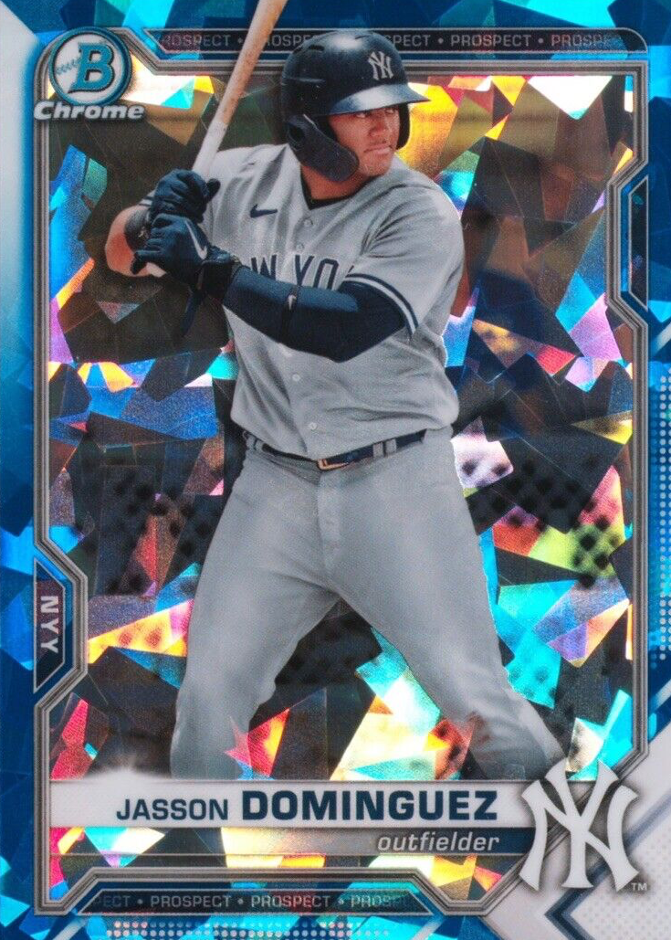 TOPPS MLBカード BOWMAN CHROME TOP 100 JASSON DOMINGUEZ #BTP-53 送料無料 中古 IT1 2021 Bowman Chrome Top 100 Jasson Dominguez Bowman Scouts