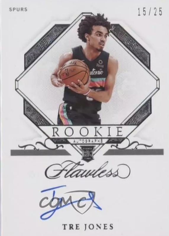 Tre Jones 2020 Flawless #FRA-TRE Rookie Autographs /25 Price Guide 