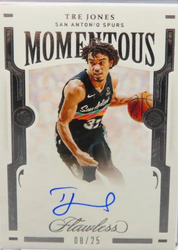 Tre Jones 2020 Flawless #MOM-TRE Momentous Autographs /25 Rookie SGC 9.5