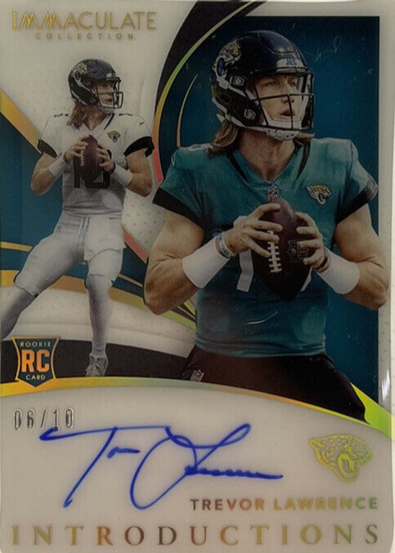 Trevor Lawrence 2021 Immaculate #II-TL Immaculate Introductions Autographs (/10) Rookie SGC 10