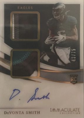 2021 Immaculate #ISP-DS Immaculate Rookie Signature Patches (/75)