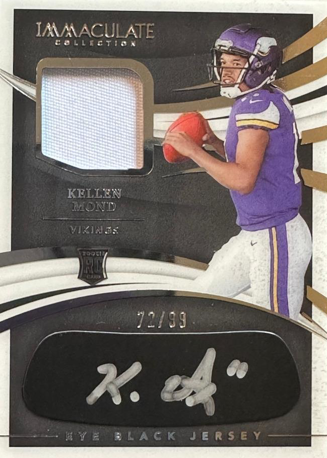 Kellen Mond 2021 Immaculate #REB-KM Immaculate Rookie Eye Black 