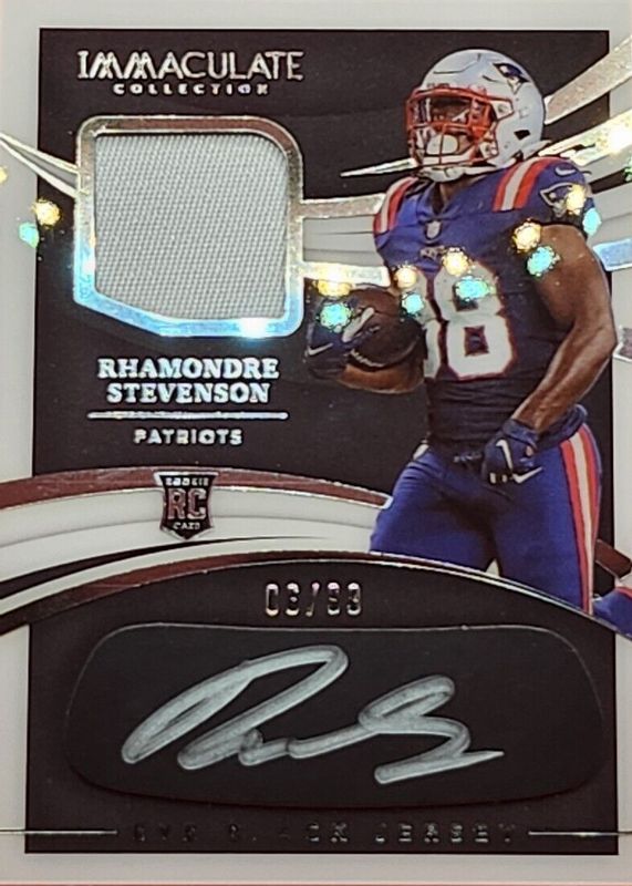 Rhamondre Stevenson 2021 Immaculate #REB-RS Immaculate Rookie Eye Black Jersey Autographs (/99) RAW