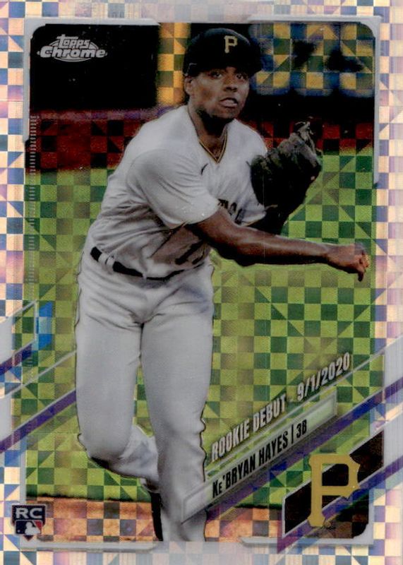 Ke'Bryan Hayes 2021 Topps Chrome Update #USC63 Rookie Debut - X-Fractor /99