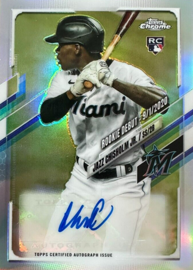 2021 Topps Jazz Chisholm 70 Years Of Baseball Rookie Auto RC