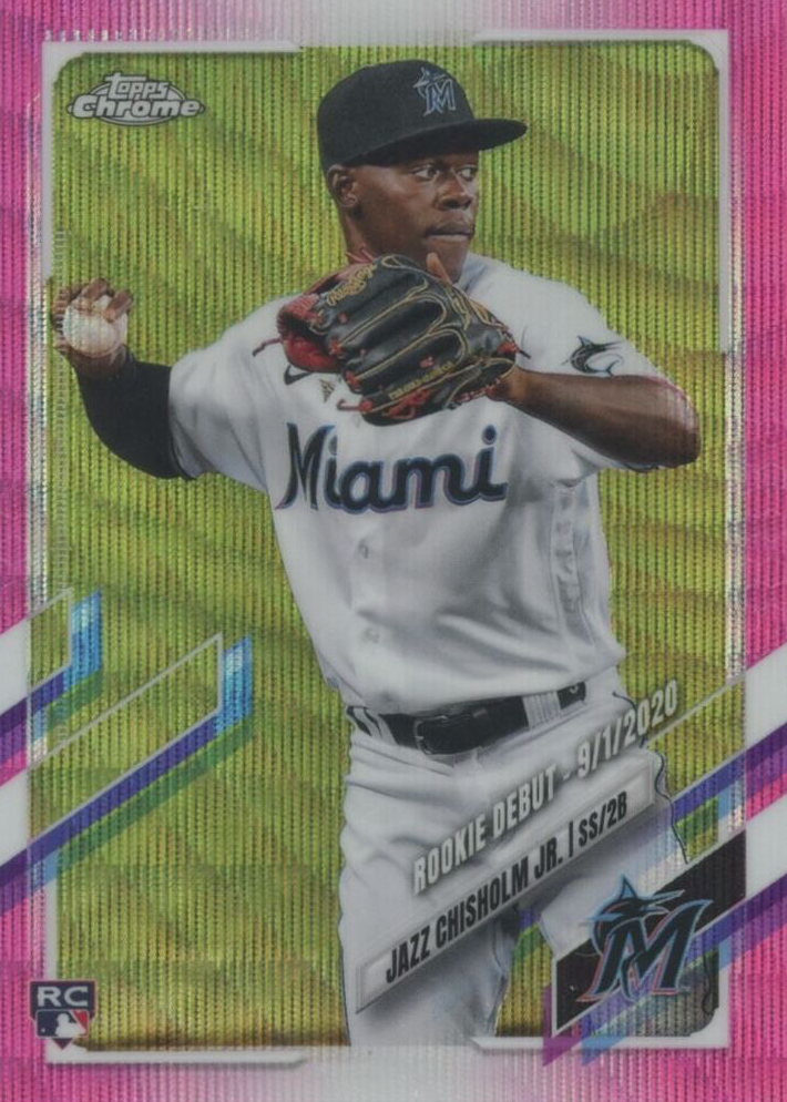 【ワンオーナー品】topps 2021 JAZZ CHISHOLM jr 2021 Topps Update Jazz Chisholm Jr. Rookie Debut Mother's