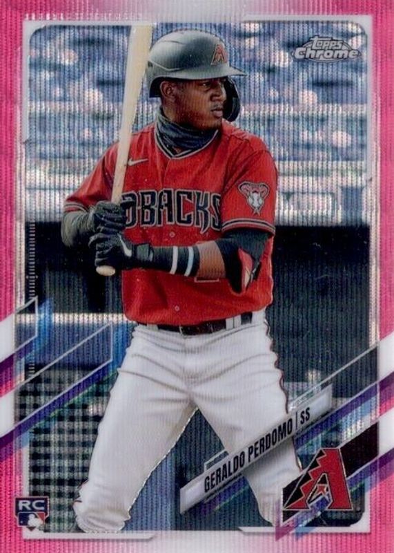 Geraldo Perdomo 2021 Topps Chrome Update #USC66 Pink Wave Refractor Rookie RAW