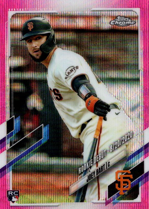 Joey Bart 2021 Topps Chrome Update #USC86 Rookie Debut - Pink Wave Refractor Rookie SGC 10