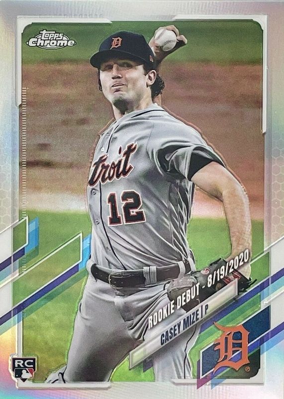 Casey Mize 2021 Topps Chrome Update #USC73 Rookie Debut - Refractor /250 Rookie RAW