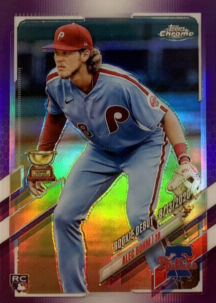 2019 Bowmans Best Alec Bohm GOLD REFRACTOR /50 AUTOGRAPH PSA